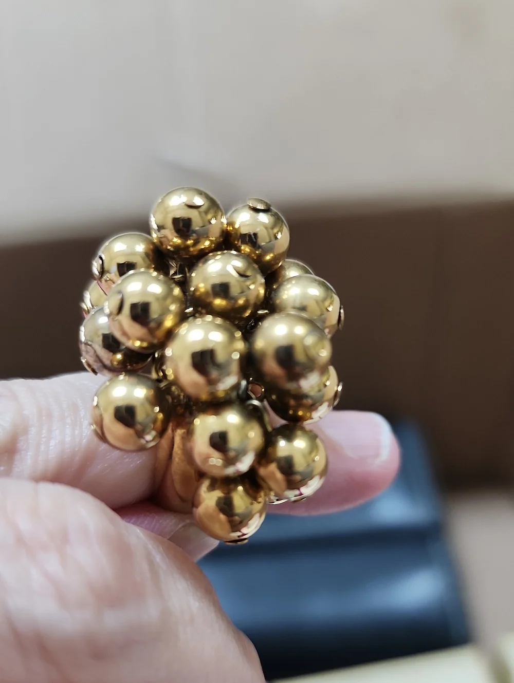 Kate Spade New York Bloom Elegant Gold Tone Cluster Ring